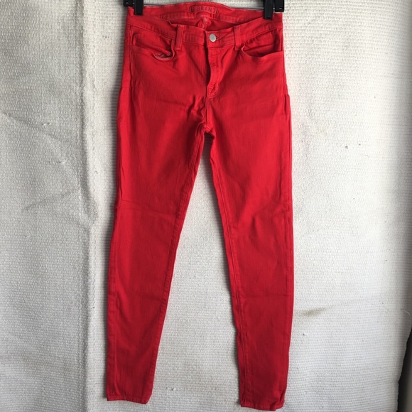J Brand Denim - JBrand Super Skinny Jeans Lipstick Red